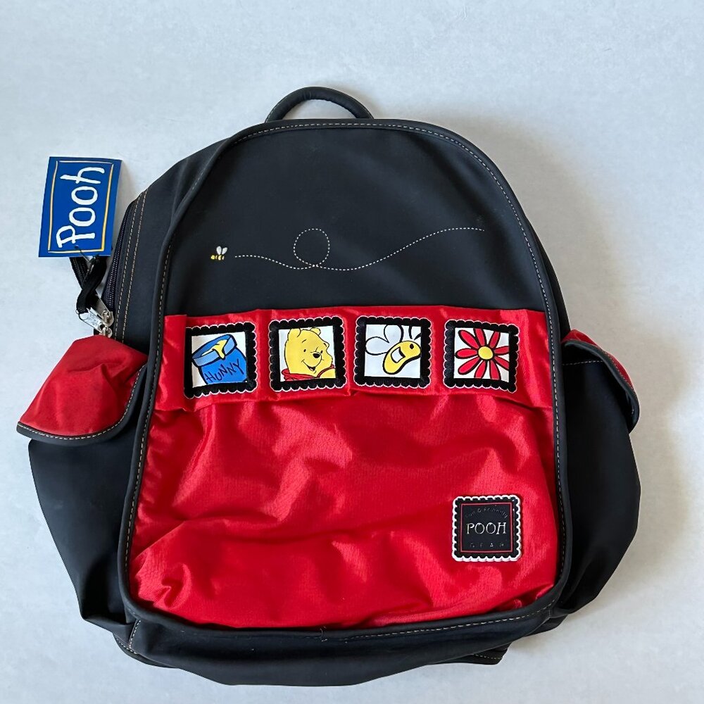 NWT Disney Winnie the Pooh Black & Red Backpack